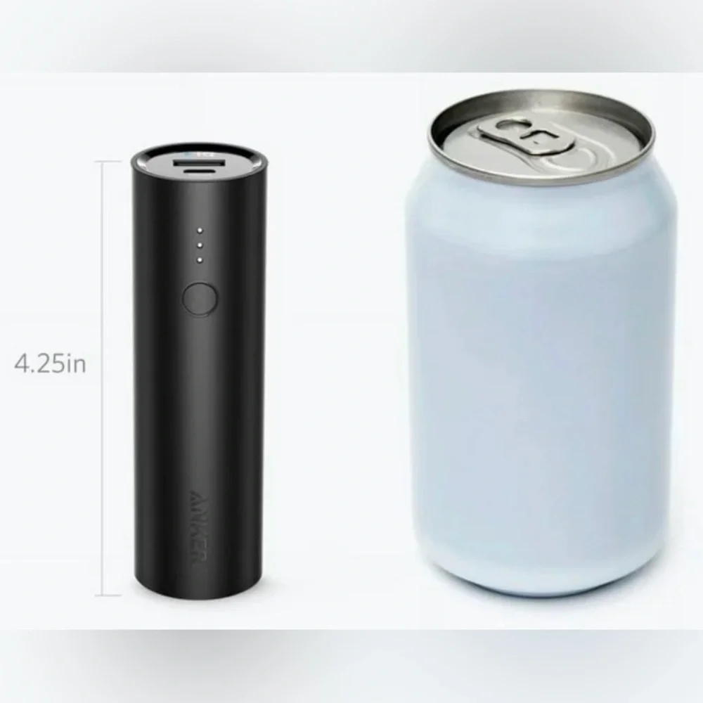 Anker PowerCore 5000 Portable Charger in Black-4.25 in
